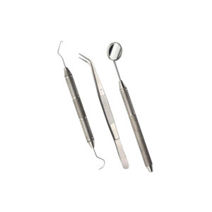 Dental Examination Mirror Probe Tweezers with Slip Resistant Surface