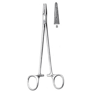 Needle Holder with carbide tips and handle