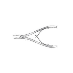 GLASGOW PATTERN RONGEUR, SLIGHTLY CURVED ON FLAT, SCREW JOINT