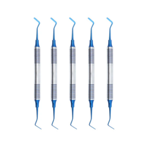 Set of 5 Flat End Composite Carver Plastic Instrument Plasma Coated